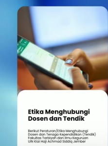FTIK UIN KHAS Jember Sosialisasikan Etika Menghubungi Dosen dan Tendik kepada Mahasiswa